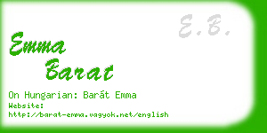 emma barat business card