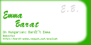 emma barat business card